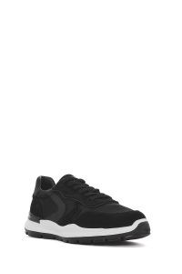 کتونی مردانه چرم مشکی بنددار دری مد