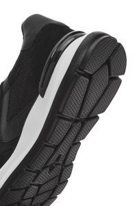 کتونی مردانه چرم مشکی بنددار دری مد