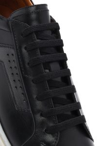 کتونی مردانه چرم مشکی بنددار دری مد