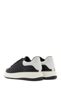 کتونی مردانه چرم مشکی بنددار دری مد