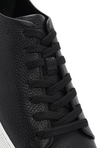 کتونی مردانه چرم مشکی بنددار دری مد