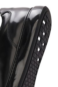 کتونی مردانه چرم مشکی بنددار دری مد