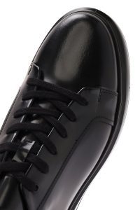 کتونی مردانه چرم مشکی بنددار دری مد