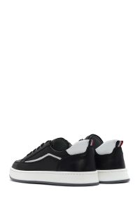 کتونی مردانه چرم مشکی بنددار دری مد