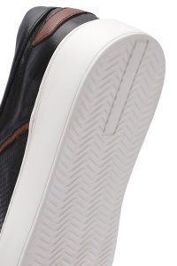 کتونی مردانه چرم مشکی بنددار دری مد