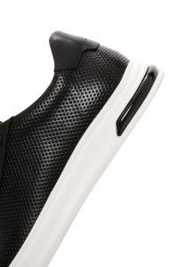 کتونی مردانه چرم مشکی بنددار دری مد