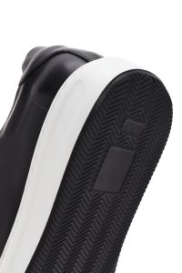 کتونی مردانه چرم مشکی بنددار دری مد