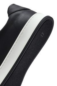 کتونی مردانه چرم مشکی بنددار دری مد