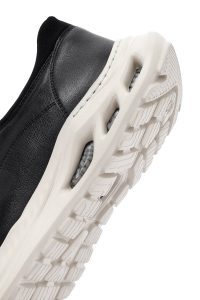 کتونی مردانه چرم مشکی بنددار زیره ضخیم دری مد