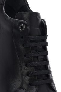 کتونی مردانه چرم مشکی بنددار زیره ضخیم دری مد