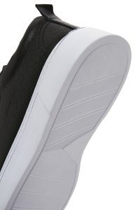 کتونی مردانه چرم مشکی بنددار زیره ضخیم دری مد