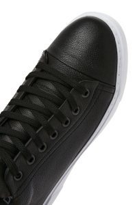 کتونی مردانه چرم مشکی بنددار زیره ضخیم دری مد