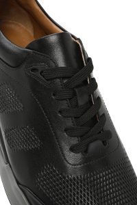 کتونی مردانه چرم مشکی بنددار کژوال دری مد