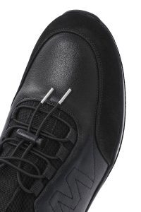 کتونی مردانه چرم مشکی بنددار کژوال دری مد