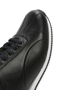 کتونی مردانه چرم مشکی بنددار کژوال دری مد