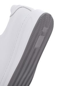 کتونی مردانه چرمی سفید بندی دری مد