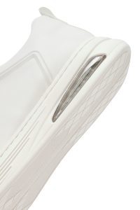 کتونی مردانه چرمی سفید بندی دری مد