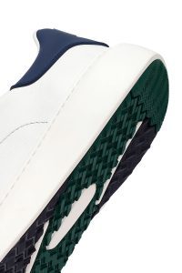 کتونی مردانه چرمی سفید بندی زیره ضخیم دری‌مد