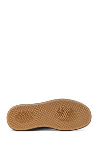 کتونی مردانه چرمی مشکی بندی با زیره ضخیم دری مد