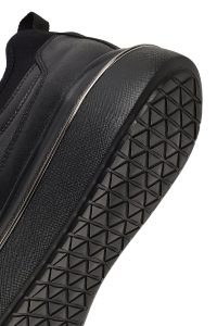 کتونی مردانه چرمی مشکی بندی با زیره ضخیم دری مد