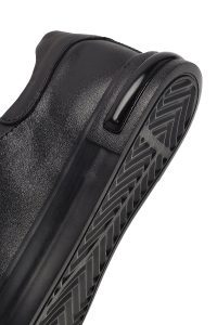 کتونی مردانه چرمی مشکی بندی دری مد