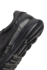 کتونی مردانه چرمی مشکی بندی دری مد