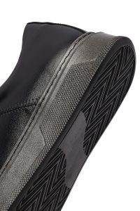 کتونی مردانه چرمی مشکی بندی دری مد