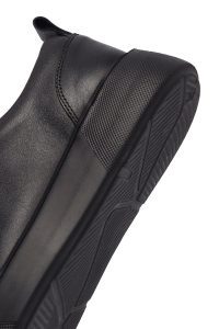 کتونی مردانه چرمی مشکی بندی دری‌مد