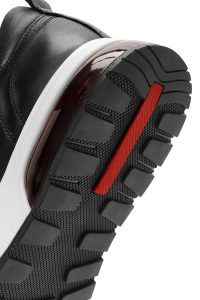 کتونی مردانه چرمی مشکی بندی زیره ضخیم دری مد