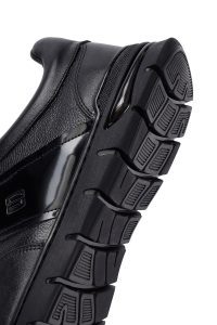 کتونی مردانه چرمی مشکی بندی کژوال دری مد