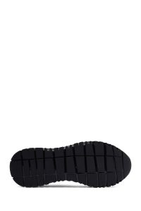 کتونی مردانه چرمی مشکی بندی کژوال دری مد