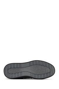 کتونی مردانه چرمی مشکی بندی کژوال دری مد