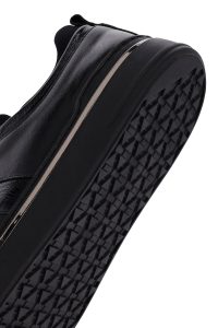 کتونی مردانه چرمی مشکی دری مد