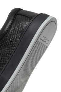 کتونی مردانه چرمی مشکی ساده دری مد