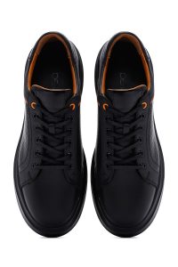 کتونی مشکی مردانه چرمی دری مد