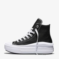 کتونی کانورس آل استار Chuck Taylor All Star Move مشکی چرمی لژدار مردانه و زنانه اورجینال