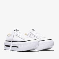 کتونی کانورس آل استار Chuck Taylor Lift Double Stack لژدار سفید مردانه و زنانه اورجینال