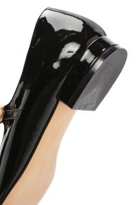 کفش باله ای چرمی مشکی زنانه دری مد