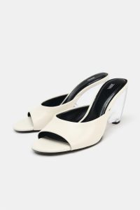 کفش جلو باز زنانه لژدار شفاف چرمی زارا – ZARA