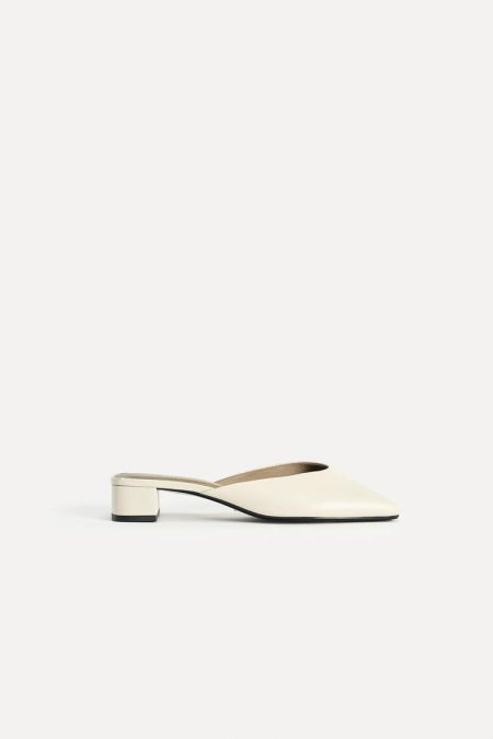کفش جلو باز چرمی زنانه پاشنه بلند زارا – ZARA