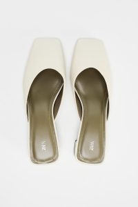 کفش جلو باز چرمی زنانه پاشنه بلند زارا – ZARA