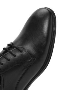 کفش راحت کلاسیک مردانه مشکی چرمی بنددار دری مد