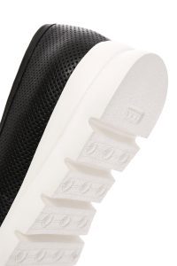 کفش راحتی چرم مشکی زنانه دری مد