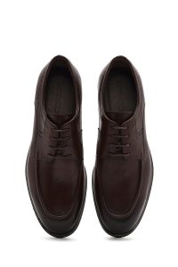 کفش رسمی مردانه قهوه‌ای چرمی بنددار دری مد