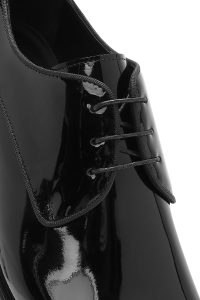 کفش رسمی مردانه مشکی چرمی براق بنددار دری مد