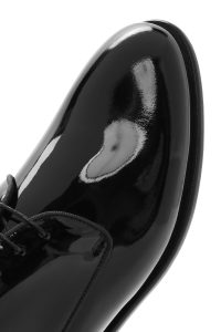 کفش رسمی مردانه مشکی چرمی براق بنددار دری مد