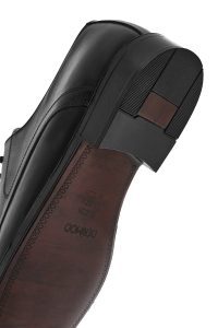 کفش رسمی مردانه مشکی چرمی بنددار دری مد