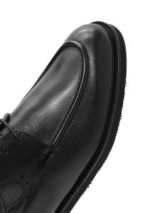 کفش رسمی مردانه مشکی چرمی بنددار دری مد