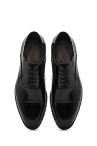 کفش رسمی مردانه مشکی چرمی بنددار دری مد