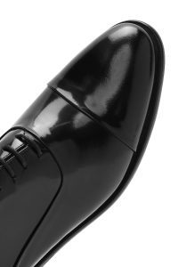 کفش رسمی مردانه مشکی چرمی بنددار دری مد